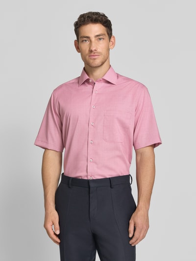 ETERNA relaxed fit zakelijk hemd van lyocellmix Rood - 4
