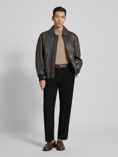 CG - Club of Gents Regular fit broek met Franse steekzakken, model 'Ole' Zwart - 1