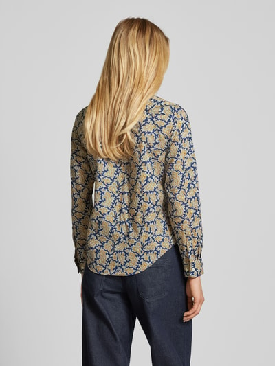 Gant Overhemdblouse met knoopsluiting Koningsblauw - 5