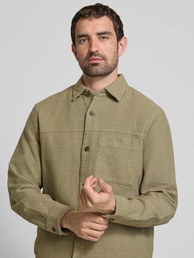 Marc O'Polo Loose Fit Overshirt aus reiner Baumwolle Oliv 3