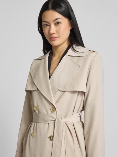 MICHAEL Michael Kors Trenchcoat met strikceintuur, model 'DRAPEY' Zand - 3