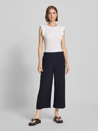 Marc O'Polo Denim Regular Fit Culotte mit Strukturmuster Marine 1
