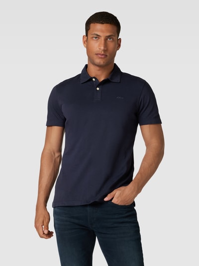 s.Oliver RED LABEL Poloshirt aus Baumwolle mit Label-Detail Marine 4