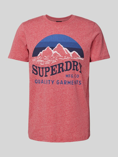 Superdry T-shirt z nadrukowanym motywem i logo model ‘Great Outdoors’ Czerwony 2