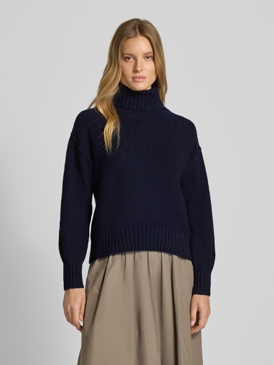 s.Oliver RED LABEL Regular Fit Rollkragenpullover aus Baumwoll-Mix Marine 4