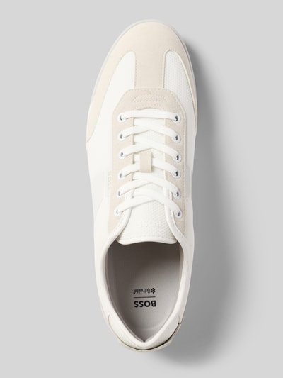 BOSS Sneakersy w niskim kroju z obszyciem ze skóry model 'Nitan' Biały 3