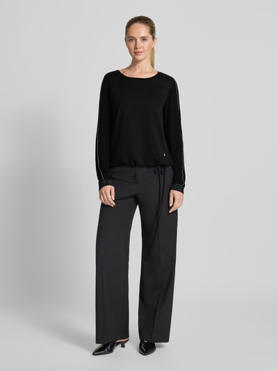 ZABAIONE Blusenshirt mit Rundhalsausschnitt Black 1