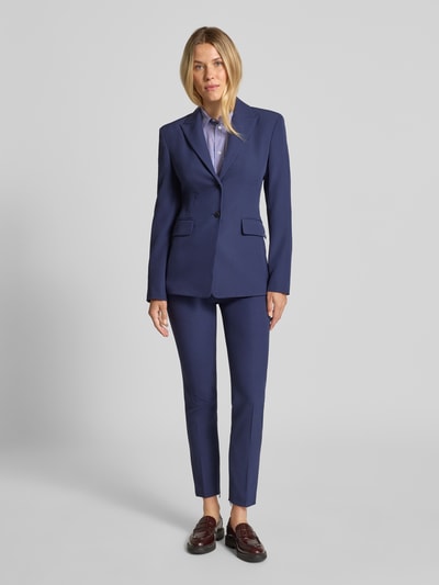 HUGO Slim Fit Anzughose mit Bügelfalten Modell 'Hedima' Marine 1