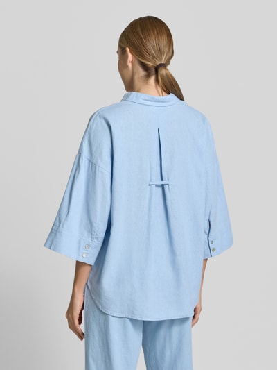 FREE/QUENT Boxy Fit Bluse mit V-Ausschnitt Modell 'Lava' Hellblau 5