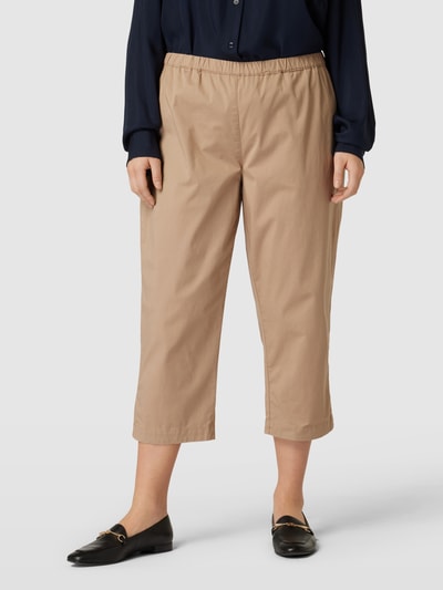 Marina Rinaldi PLUS SIZE capribroek met elastische band, model 'RECOARO' Beige - 4