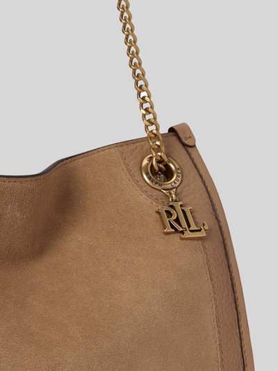 Lauren Ralph Lauren Henkeltasche mit Schulterkette aus Rindsnappa Camel 6