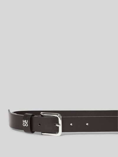 HUGO Riem van echt rundleer Zwart - 2