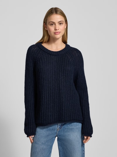 Smith and Soul Strickpullover mit Woll- und Mohair-Anteil Modell 'Raglan' Marine 4