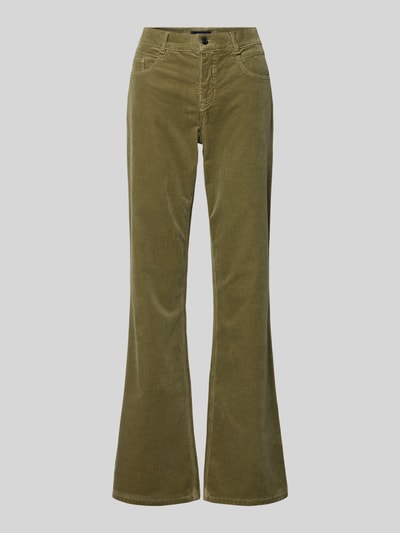 Gardeur Flared cut corduroy broek, model 'Zuri126' Rietgroen - 2