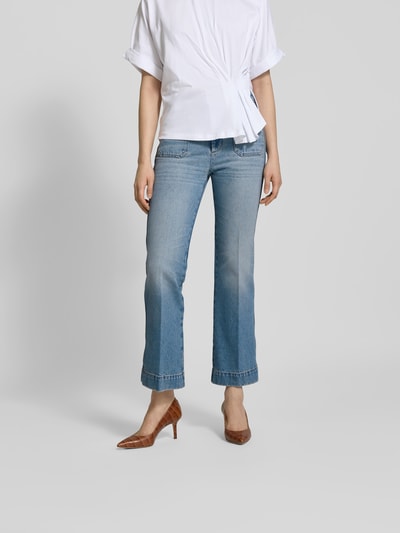 Victoria Beckham Jeans mit Eingrifftaschen Hellblau 4