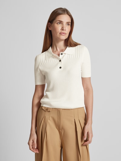 Marc Cain Strickshirt mit Strukturmuster Offwhite 4