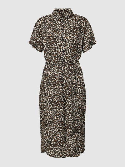 VERO MODA Midikleid aus reiner Viskose Modell 'BUMPY' Sand 2