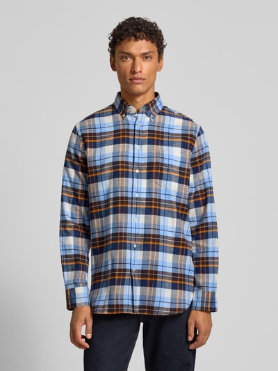 Christian Berg Men Regular fit vrijetijdsoverhemd met button-downkraag Bleu - 4