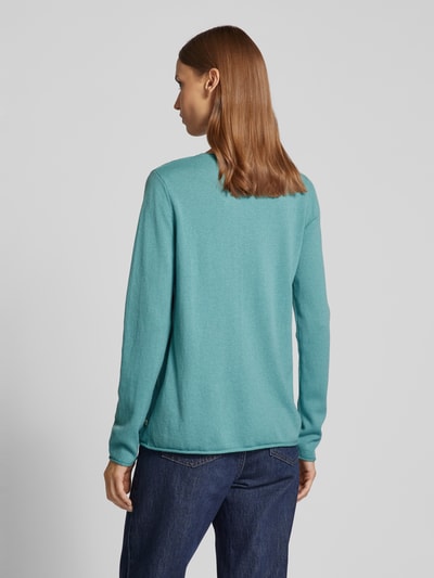 Fynch-Hatton Pullover aus Woll-Mix mit Label-Detail Aqua 5