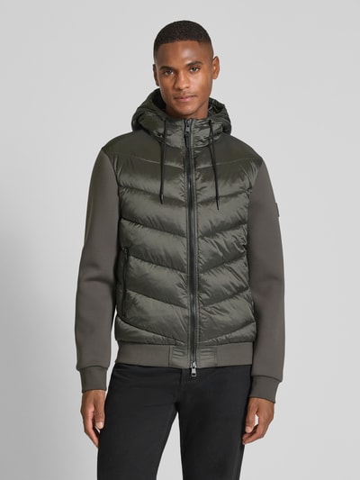 Antony Morato Slim fit gewatteerd jack met tunnelkoord Olijfgroen - 4