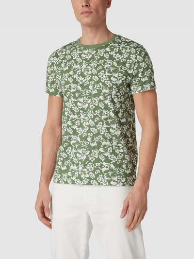 Gant Regular Fit T-Shirt mit Allover-Muster Modell 'FLORAL' Schilf 4