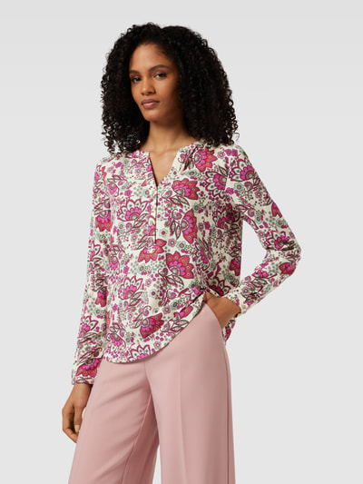 Montego Comfortabele blouse met paisleymotief Felroze - 4