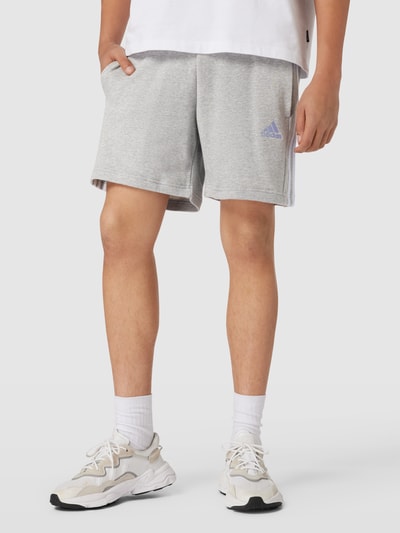 ADIDAS SPORTSWEAR Sweatshorts met labelstitching Lichtgrijs gemêleerd - 4