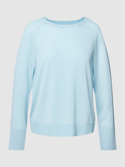 Marc Cain Gebreide pullover met geribde ronde hals Bleu - 2