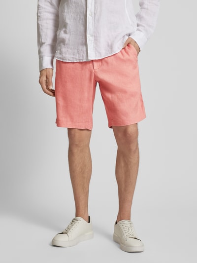 Tommy Hilfiger Shorts aus Leinen-Mix mit elastischem Bund Modell 'HARLEM' Hellrot 4