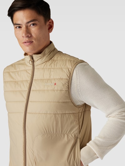 Barbour Bodywarmer met tweewegritssluiting, model 'SHORELINE GILET' Wit - 3