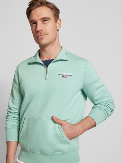 Polo Sport Sweatshirt mit Label-Stitching Mint 3