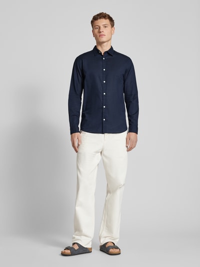 Jack & Jones Freizeithemd mit Knopfleiste Dunkelblau 1