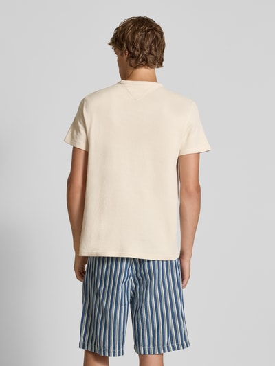 Tommy Jeans Slim fit gebreide pullover met structuurmotief Zand - 5