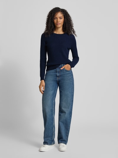 Christian Berg Woman Strickpullover aus reinem Kaschmir Dunkelblau 1