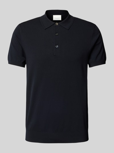 Profuomo Regular Fit Poloshirt mit elastischen Abschlüssen Marine 2