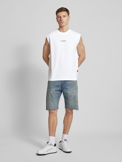 G-Star Raw Tanktop mit Label-Print Weiss 1