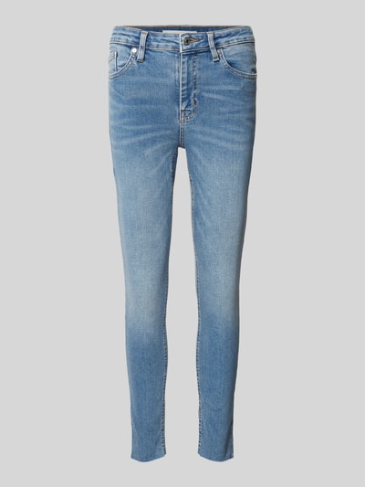 Mango Skinny Fit Jeans mit offenem Saum Modell 'ISA' Jeansblau 2