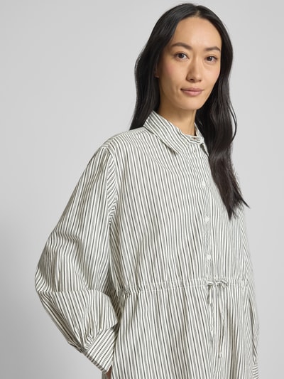 Jake*s Casual Hemdblusenkleid mit Tunnelzug Dunkelblau 3