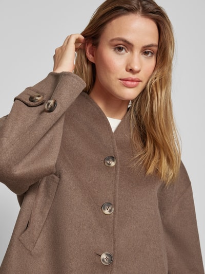 Someday Jacke mit Leistentaschen Modell 'Venja' Taupe 3