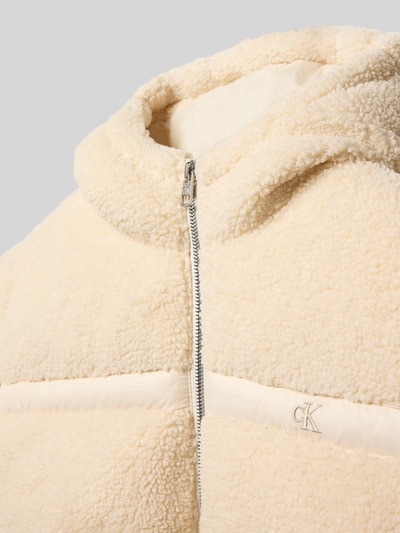 Calvin Klein Jeans Gewatteerd jack met teddybont Ecru - 2