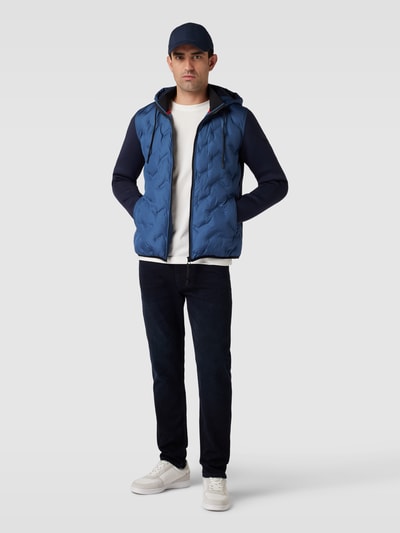 Lerros Sweatjacke in Two-Tone-Machart Marine 1