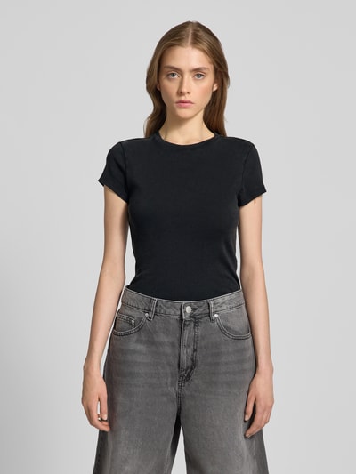 Review T-shirt z okrągłym dekoltem Czarny 4