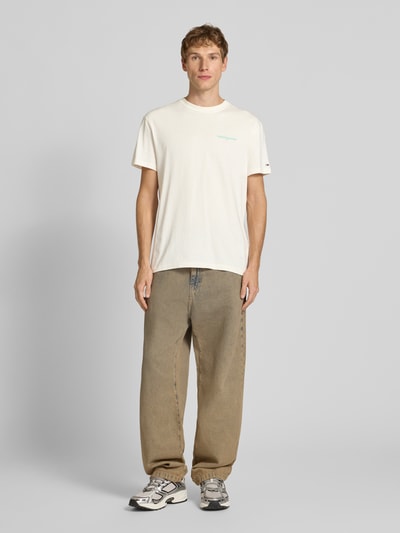 Tommy Jeans Regular fit T-shirt van puur katoen Offwhite - 1