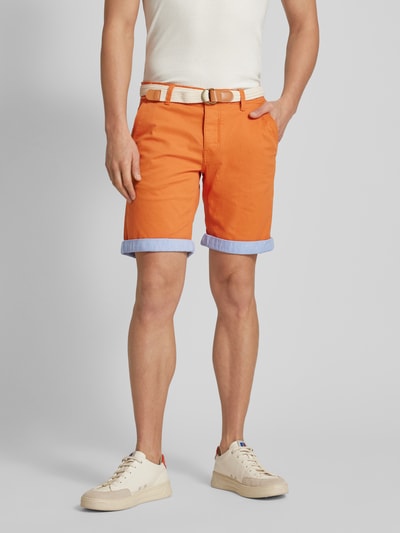 MCNEAL Slim Fit Bermudas mit Gürtel Apricot 4