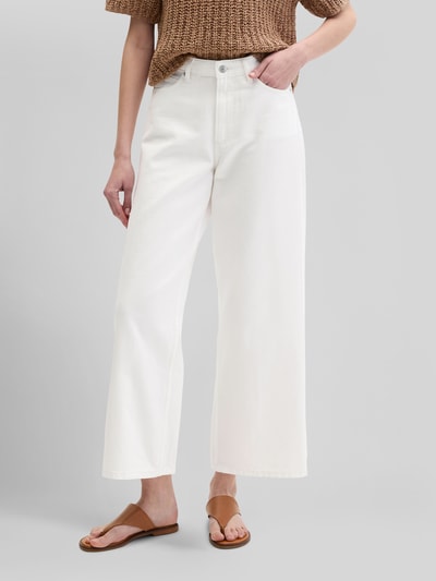 Marc O'Polo Cropped Fit Culotte aus Baumwoll-Mix  Weiss 4
