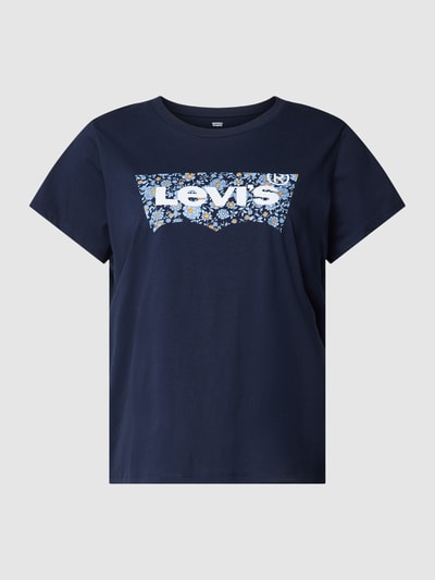 Levi's Plus T-shirt PLUS SIZE z nadrukiem z logo model ‘PERFECT TEE’ Granatowy 2
