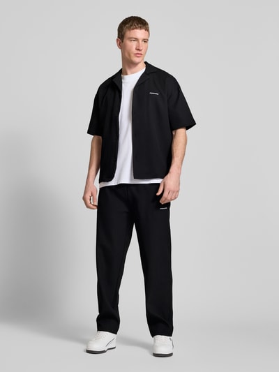 Pegador Straight leg sweatpants met plissévouwen, model 'TROY' Zwart - 1