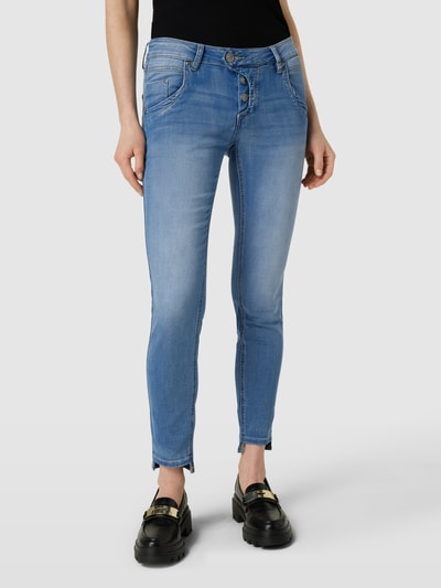 Blue Monkey Slim fit jeans met verkort model, model 'MANIE' Blauw - 4