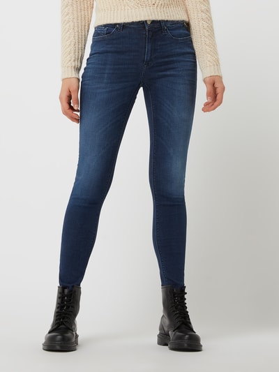 Replay Skinny fit jeans met stretch, model 'Luzien' Donkerblauw - 4