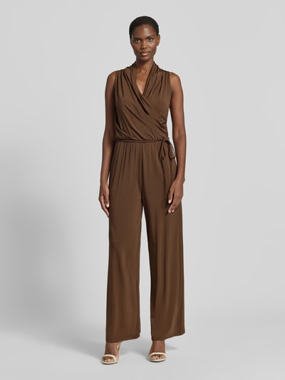 Weekend Max Mara Jumpsuit aus Viskose-Mix Modell 'TROPICO' Mittelbraun 4